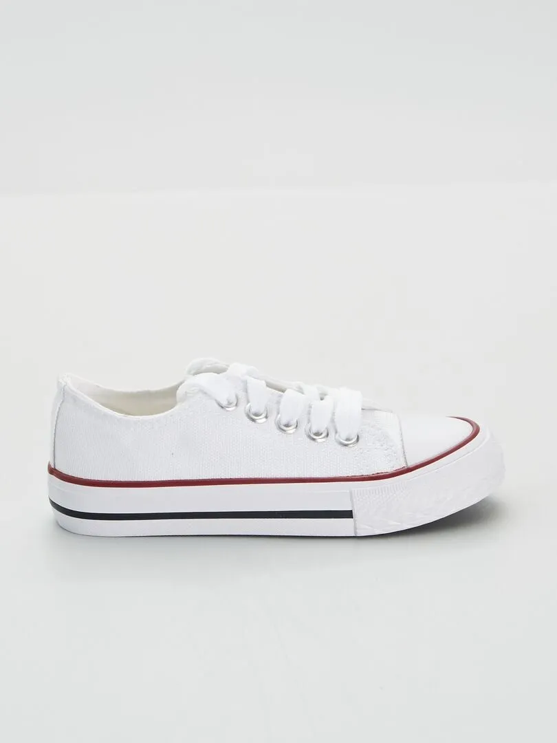 ZAPATILLAS BAJAS DE TELA  BLANCO