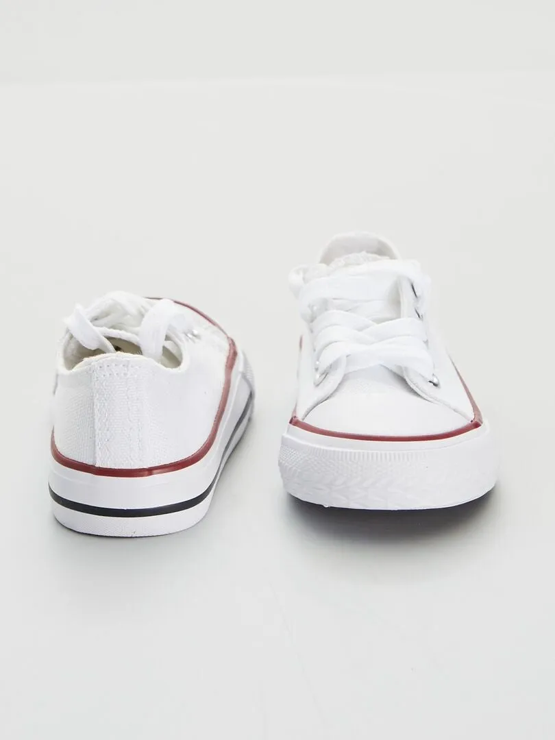 ZAPATILLAS BAJAS DE TELA  BLANCO