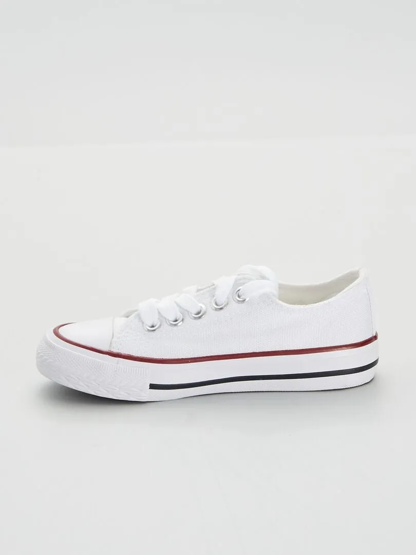 ZAPATILLAS BAJAS DE TELA  BLANCO