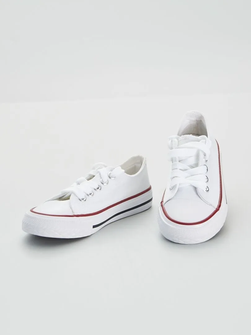 ZAPATILLAS BAJAS DE TELA  BLANCO