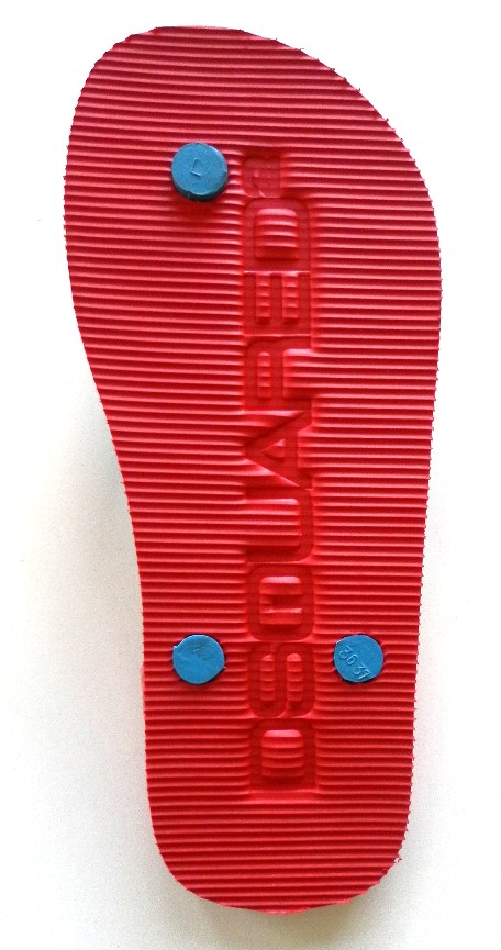 Zapatillas de playa DSQUARED, chanclas, flip flops S10 L005 V942 rojo