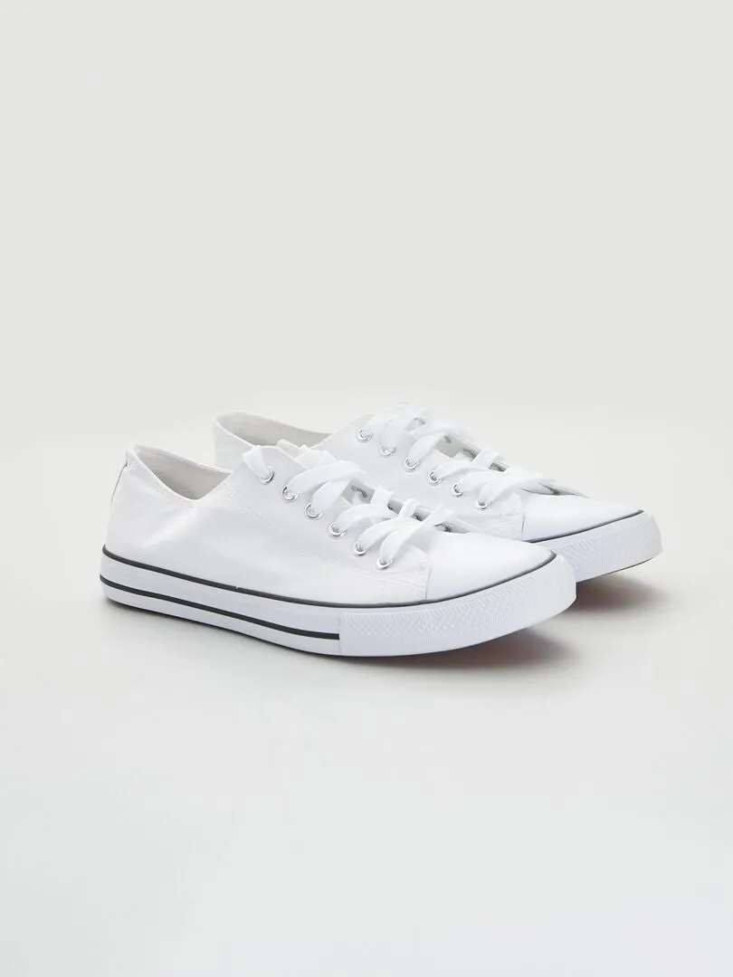 ZAPATILLAS DE TELA BáSICAS  BLANCO