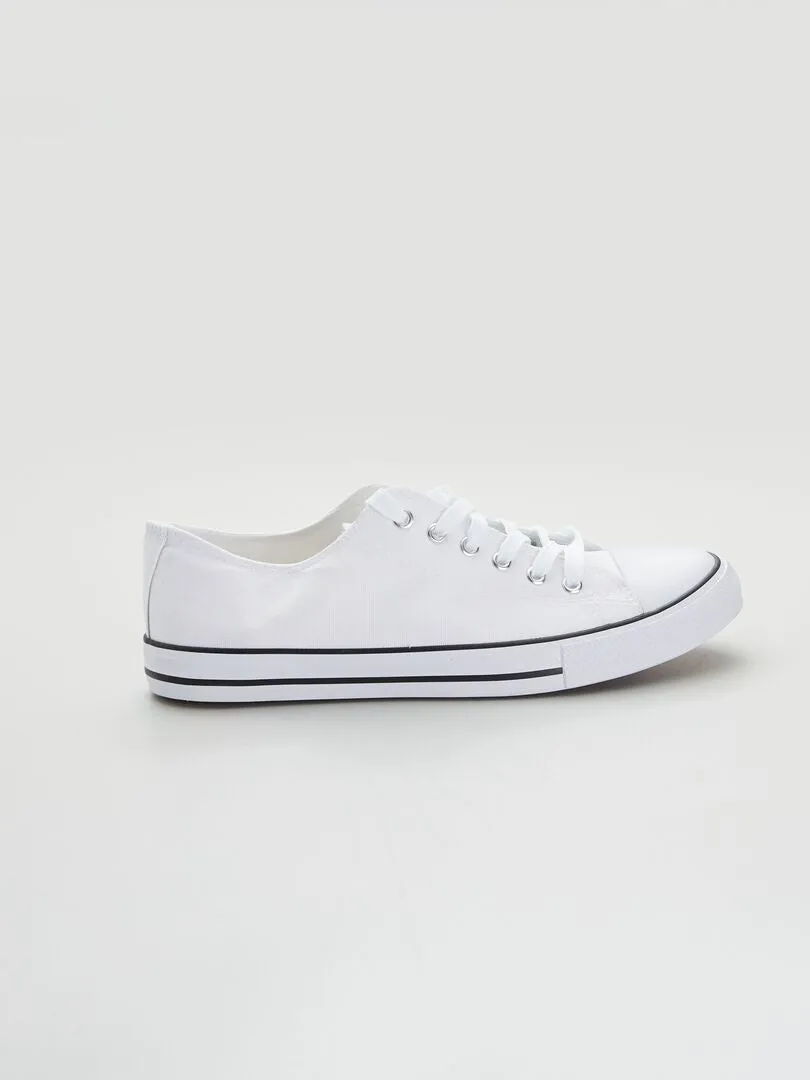 ZAPATILLAS DE TELA BáSICAS  BLANCO