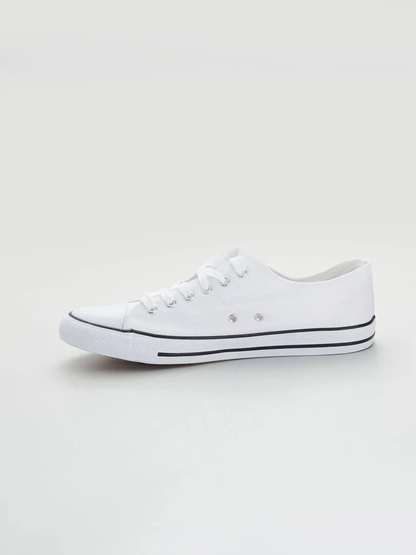 ZAPATILLAS DE TELA BáSICAS  BLANCO