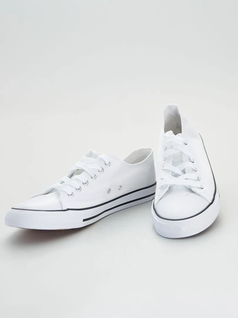 ZAPATILLAS DE TELA BáSICAS  BLANCO