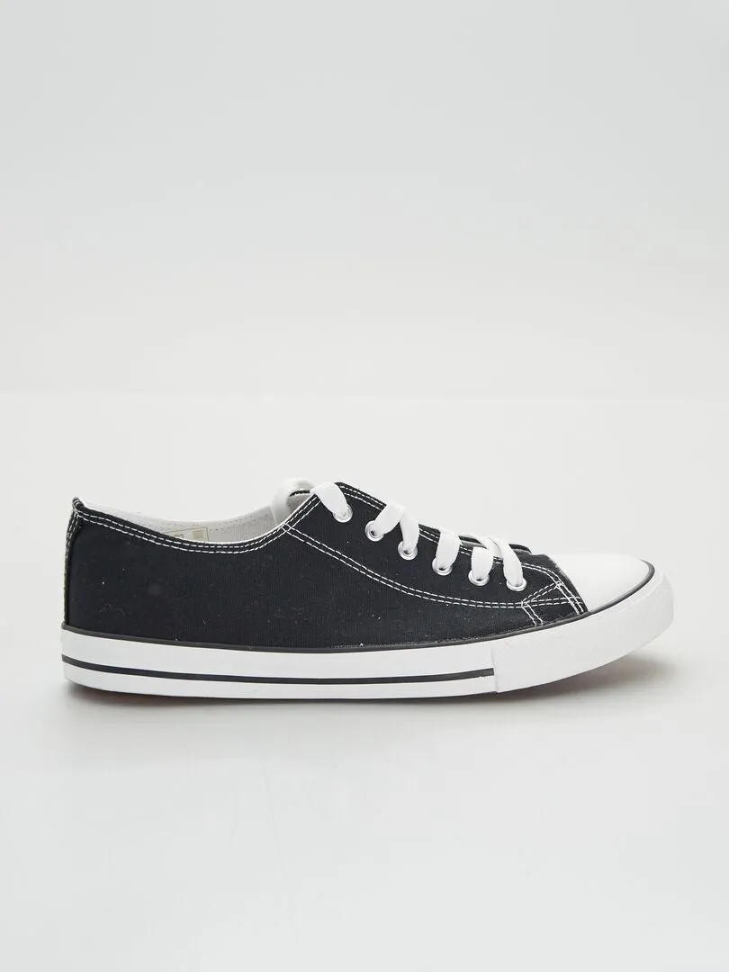 ZAPATILLAS DE TELA BáSICAS  NEGRO