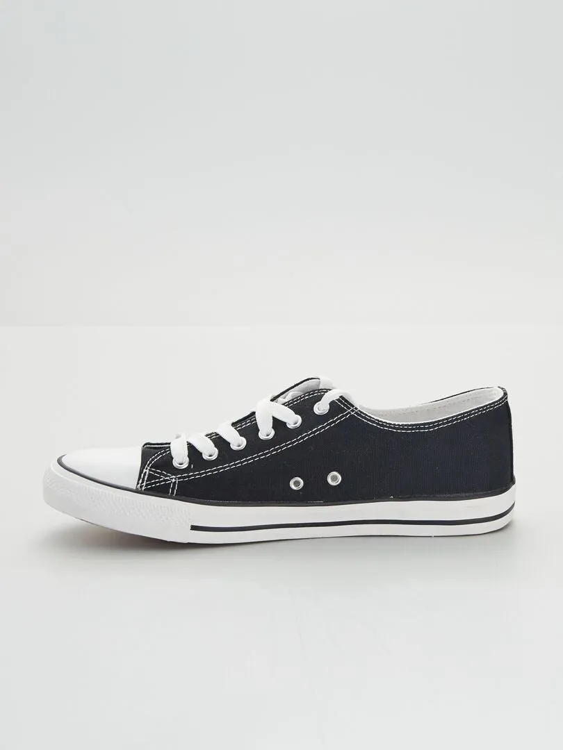 ZAPATILLAS DE TELA BáSICAS  NEGRO