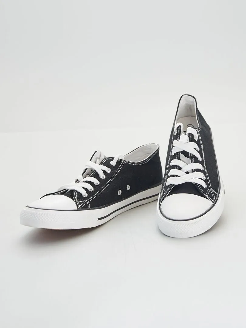 ZAPATILLAS DE TELA BáSICAS  NEGRO