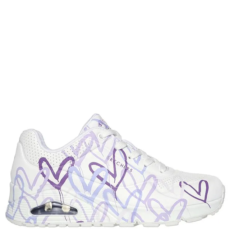 Zapatillas Skechers JGoldcrown: Uno – Spread the Love Blanco