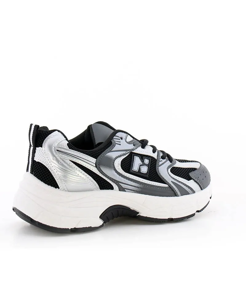 ZAPATILLAS URBANAS CHUNKY "MONOCHROME"  BLANCO Y NEGRO