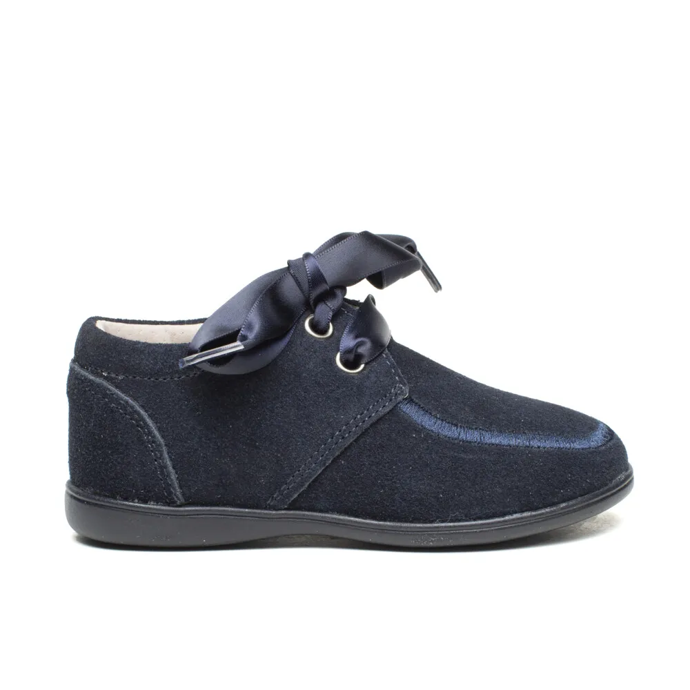 Zapato Niño Azul Marino Serraje Piel