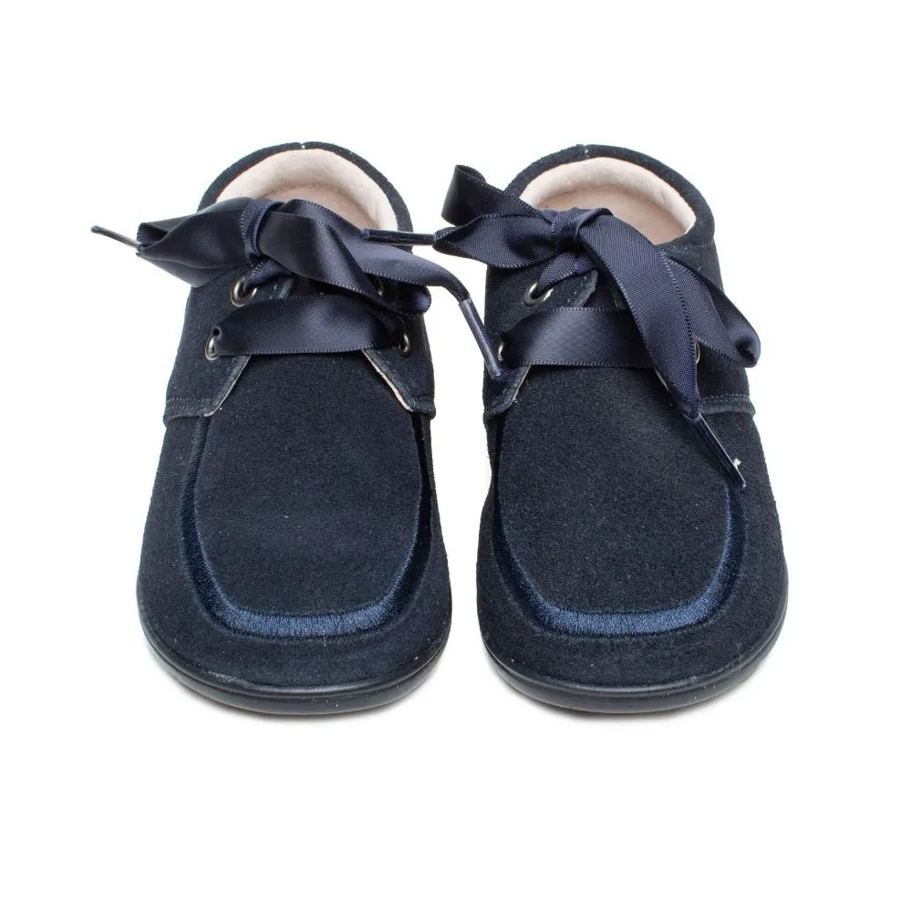 Zapato Niño Azul Marino Serraje Piel