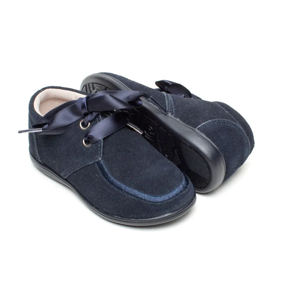 Zapato Niño Azul Marino Serraje Piel