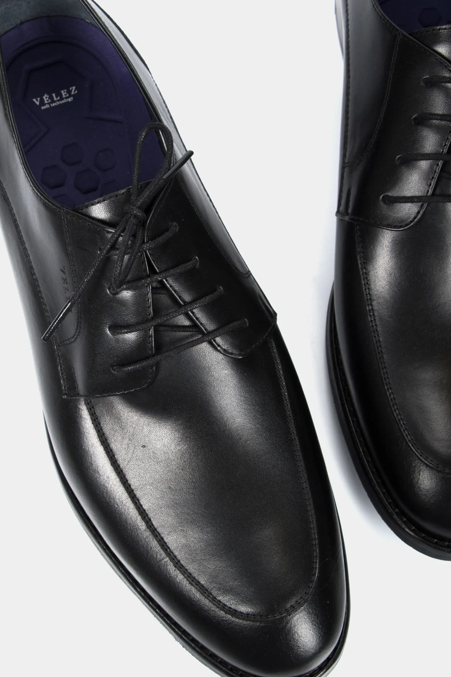 Zapatos cordón formal Ontario de cuero para hombre efecto envejecido Negro