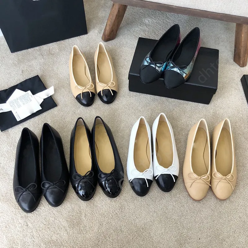 Zapatos de diseñador de la marca de paris zapatos de chanezcan los zapatos ballet negro zapatos mujeres primavera acolchada de c