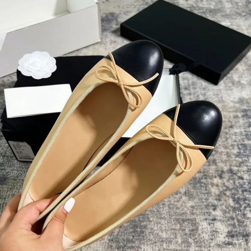 Zapatos de diseñador de la marca de paris zapatos de chanezcan los zapatos ballet negro zapatos mujeres primavera acolchada de c