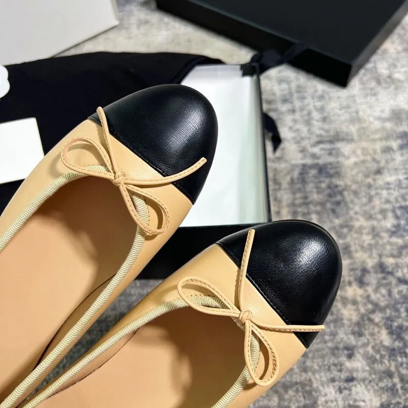 Zapatos de diseñador de la marca de paris zapatos de chanezcan los zapatos ballet negro zapatos mujeres primavera acolchada de c