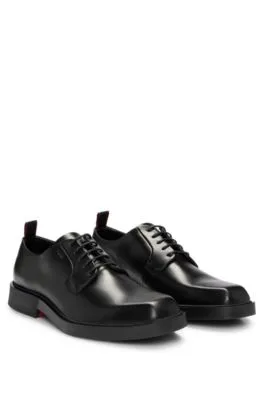 Zapatos Derby de piel de napa con detalle de logo
