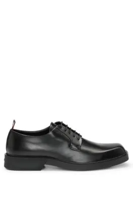 Zapatos Derby de piel de napa con detalle de logo