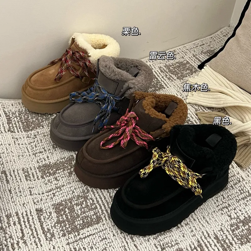 Zapatos gruesos con soles mitad para mujeres 2024 Outumn New Style Baotou zapatillas Baotou con mayor altura dentro de un pie co