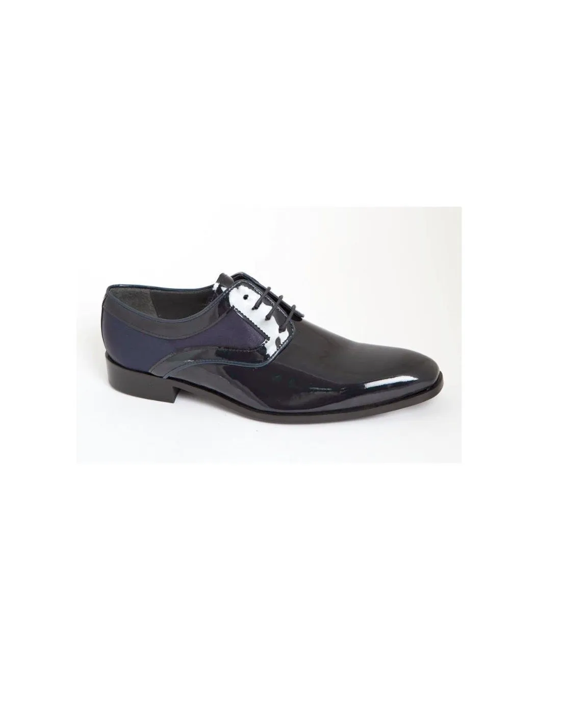Zapatos Novio Charol Marino y Raso