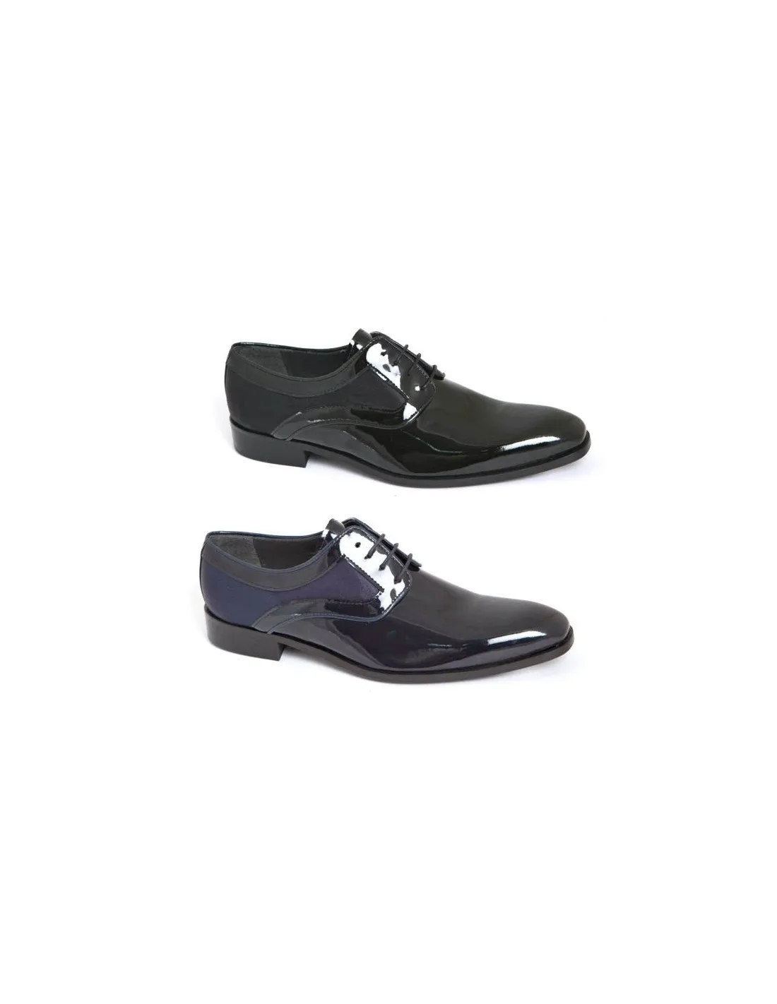 Zapatos Novio Charol Negro y Raso