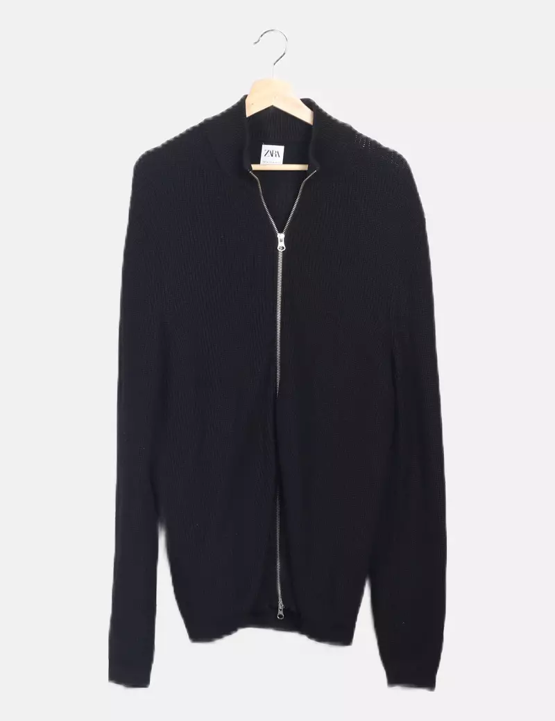 Zara Chaqueta negra punto