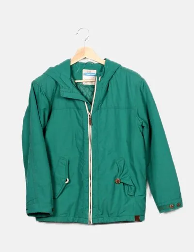 Zara Chaqueta verde acolchada