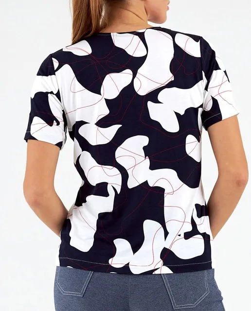 Zero Camiseta de mujer cuello redondo manga corta