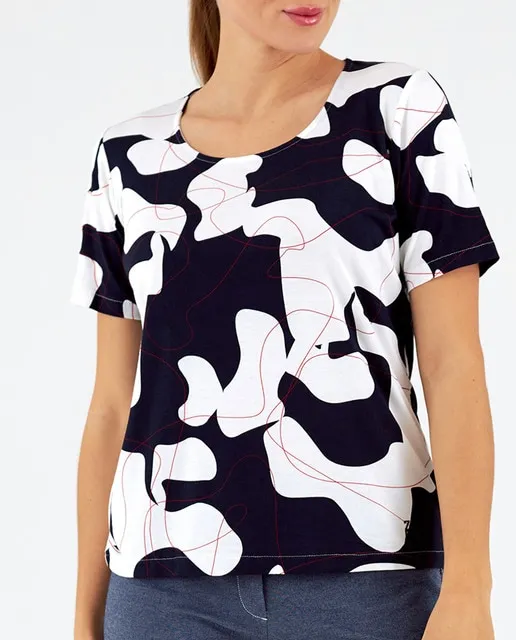 Zero Camiseta de mujer cuello redondo manga corta